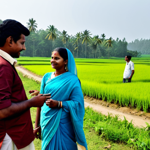 Home 14 **
"A group of people, fully clothed and in appropriate attire, are discussing land prices in a rural Bengali village. They are standing near a tea stall, with lush green fields in the background. The scene depicts a safe and friendly environment, emphasizing community engagement and professional consultation regarding land investment. Safe for work, appropriate content, professional, modest, family-friendly, perfect anatomy, correct proportions, natural pose, well-formed hands, proper finger count, natural body proportions, high quality."
**